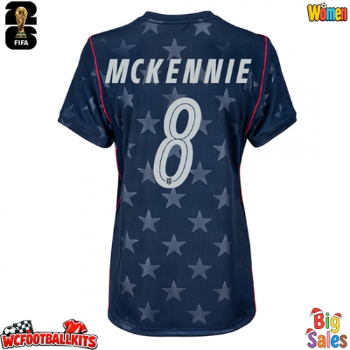 United States Weston McKennie #8 Replica Away Stadium Shirt for Women World Cup 2026 Short Sleeve